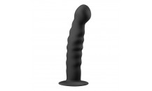 Silicone Suction Cup Dildo - Sort