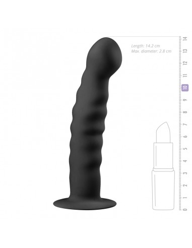 Silicone Suction Cup Dildo - Sort