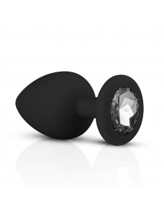 Silikone Butt Plug Sæt Med Diamant - Sort 2