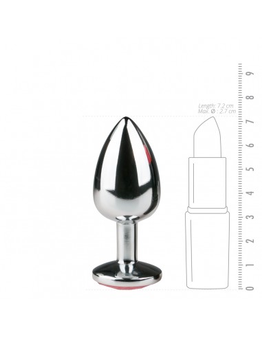 Metal Butt Plug - Med Lyserød Diamant