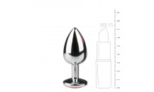 Metal Butt Plug - Med Lyserød Diamant