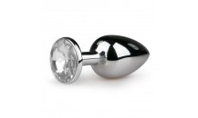 Metal Butt Plug - Med Klar Diamant