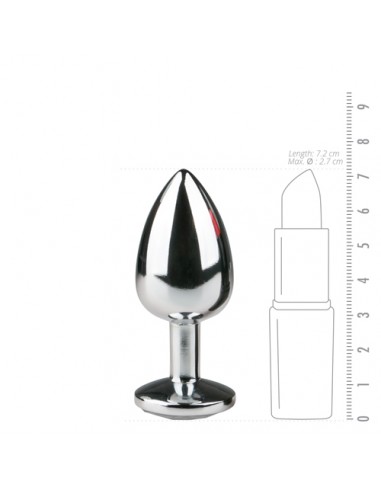 Metal Butt Plug - Med Klar Diamant