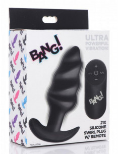 Bang! Swirl Vibrerende Anal Plug Med Fjernbetjening
