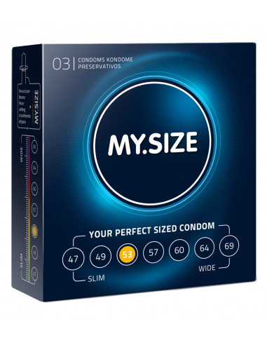 MY.SIZE kondomer - 53mm  -  3 STK
