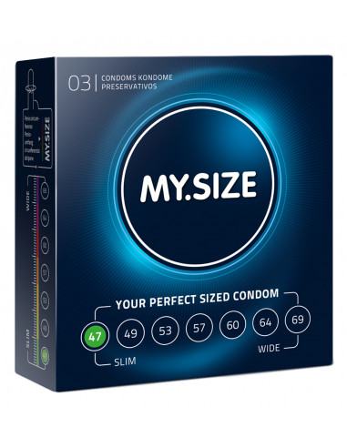 MY.SIZE kondomer - 47mm  -  3 STK