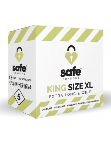 SAFE - Kondomer - King Size XL - 5 stk