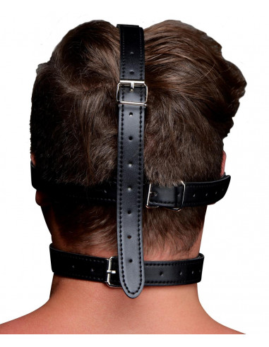 STRICT- Kinky Justerbar Maske Sele + Gagball