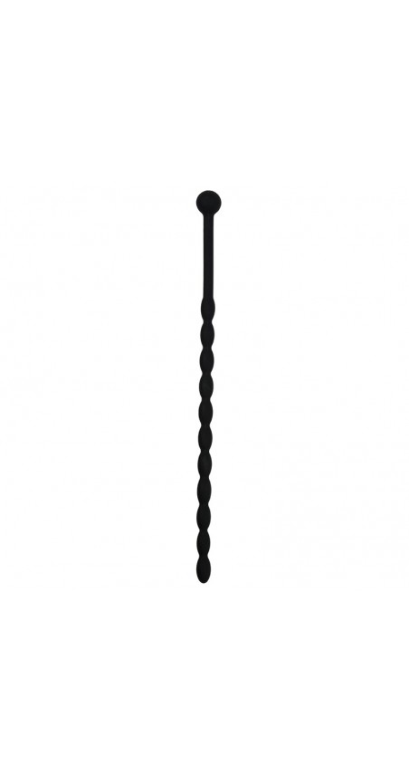 Geribbelde Siliconen Dilator - Zwart