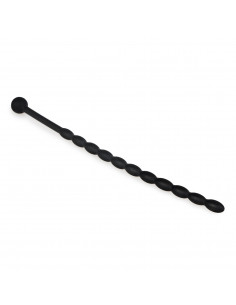Geribbelde Siliconen Dilator - Zwart 2