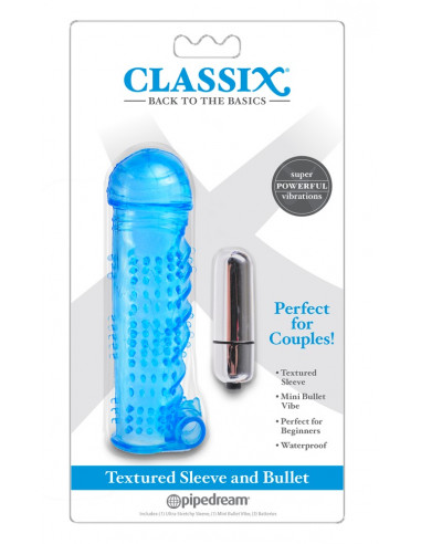 Classix - Penis Cover Med Vibrator - Blå