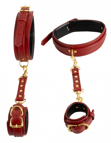 Bad Kitty - Hånd & Lår Lænker - Rød/Guld