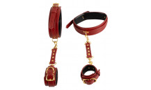 Bad Kitty - Hånd & Lår Lænker - Rød/Guld