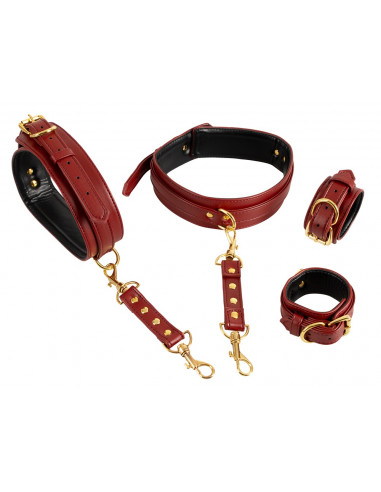 Bad Kitty - Hånd & Lår Lænker - Rød/Guld