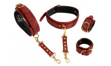 Bad Kitty - Hånd & Lår Lænker - Rød/Guld