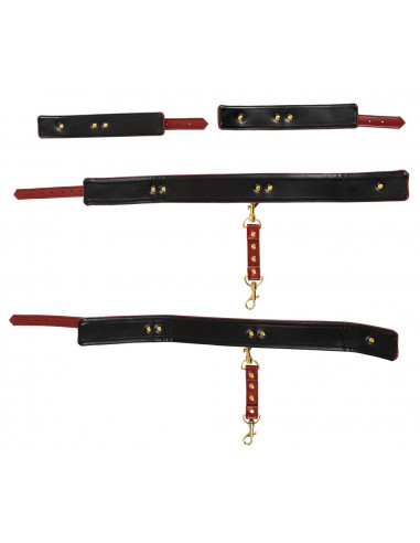 Bad Kitty - Hånd & Lår Lænker - Rød/Guld