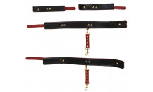 Bad Kitty - Hånd & Lår Lænker - Rød/Guld