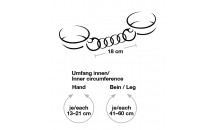 Bad Kitty - Hånd & Lår Lænker - Rød/Guld