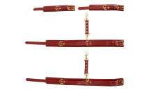 Bad Kitty - Hånd & Lår Lænker - Rød/Guld