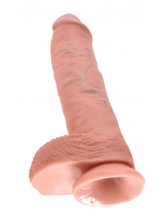 KING COCK - Stor Dildo Med Testikler - 10" 2