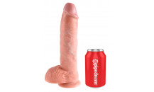 KING COCK - Stor Dildo Med Testikler - 10"
