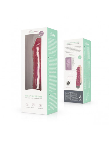 Jelly Supreme - Realistic Vibrator - Pink/Glitter