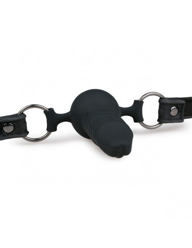 Easytoys - Gag Ball Med Silikone Penis - Sort