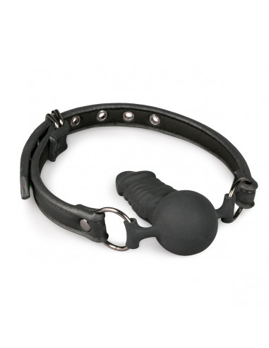 Easytoys - Gag Ball Med Silikone Penis - Sort