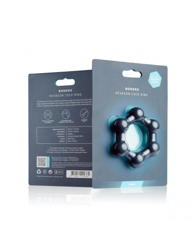 Boners Hexagon - Penisring Med Stål Kugler