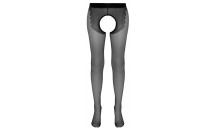 Skridt Løse Tights - Med Flot Rød Søm Bagpå - Sort/Rød