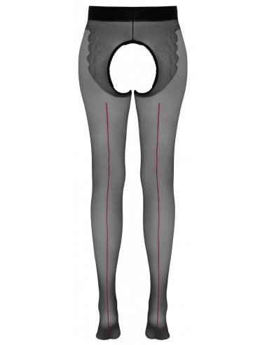 Skridt Løse Tights - Med Flot Rød Søm Bagpå -...