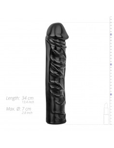All Black - XXL Dildo -  33 Cm - Sort