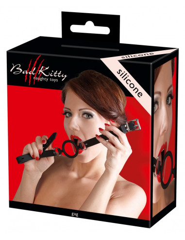 Bad Kitty - Silikone Gag Ring - Sort