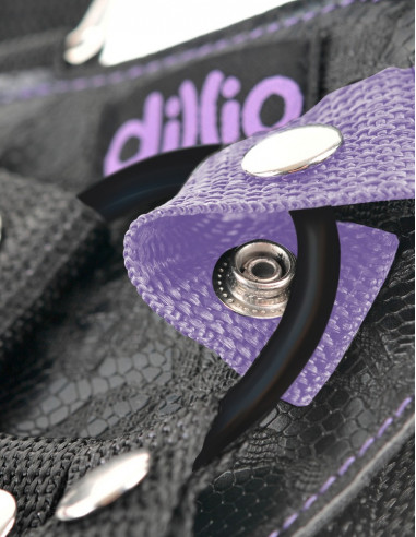 DILLIO - Strap-on Suspender Harness - 7" - Lilla