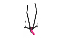 DILLIO - Strap-on Suspender Harness - 6" - Sort/Pink