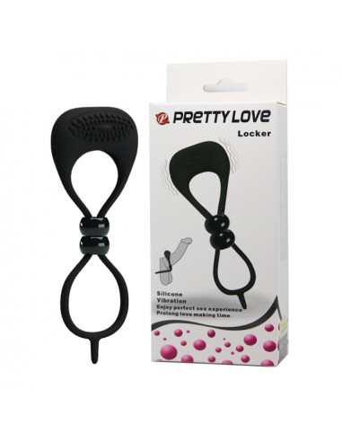 Pretty Love - Locker - Justerbar Penis Ring - Sort