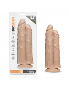 Dr. Skin - Double Trouble - Dobbelt Dildo 10,5'' - Vanilla