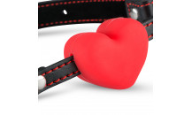 Whipped - Hjerte Gagball - Læder/Silikone
