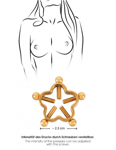 Bad Kitty - Nipple Golden Flower - Guld