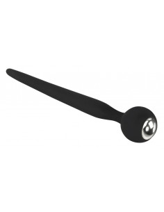 PENISPLUG - Silikone Dilator Med Perle - Sort 2