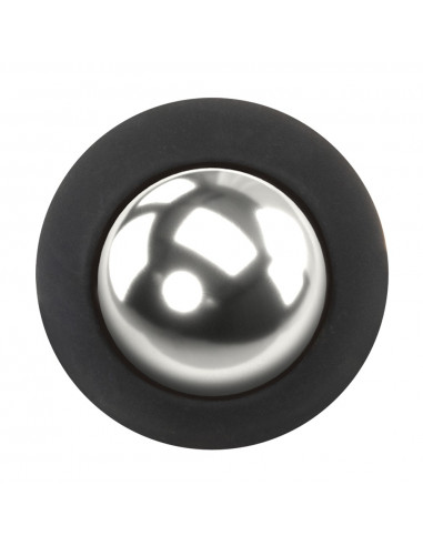 PENISPLUG - Silikone Dilator Med Perle - Sort