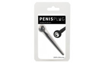 PENISPLUG - Silikone Dilator Med Perle - Sort