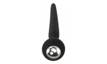 PENISPLUG - Silikone Dilator Med Perle - Sort