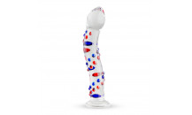 Glass Dildo No. 3 - Blå/Rød