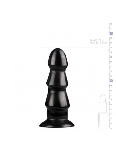 All Black - XXL Dildo - Anal Dildo - 17 Cm - Sort