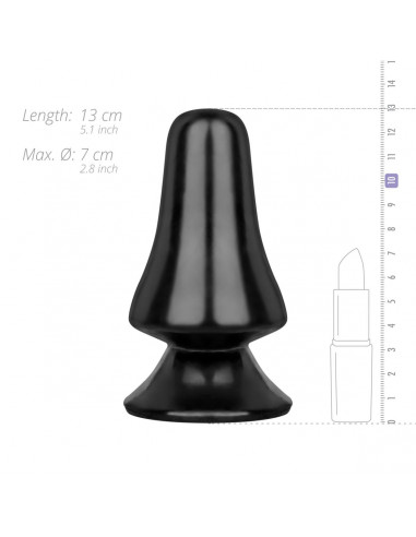 All Black - XXL Dildo - Butt Plug  - 13 Cm - Sort