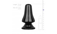 All Black - XXL Dildo - Butt Plug  - 13 Cm - Sort