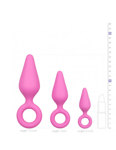 Easytoys - PINK - Butt Plug Sæt - 3 STK