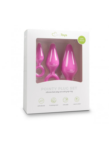 Easytoys - PINK - Butt Plug Sæt - 3 STK