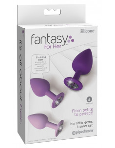 Fantasy For Her - Butt Plug Sæt Med Sten - Lilla